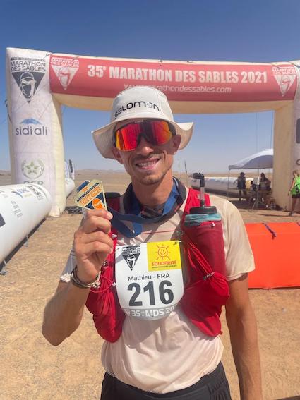 Mathieu Blanchard, 5e du Marathon des Sables 2021