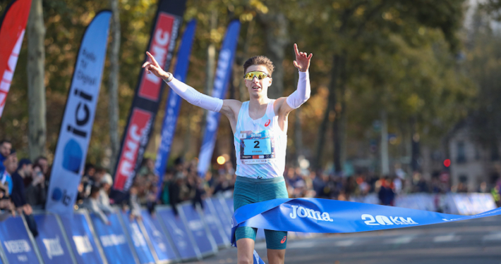 Etienne Daguinos a battu le record des 20 km de Paris, améliorant aussi le record de France sur la distance.