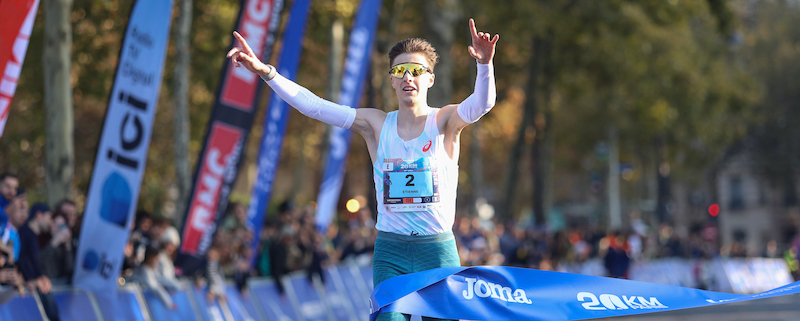 Etienne Daguinos a battu le record des 20 km de Paris, améliorant aussi le record de France sur la distance.