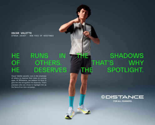 La marque Distance lance une campagne pour mettre en lumière les "shadow runners" ou "Strava Jockes", rémunérés par d'autres pour courir et engranger des likes sur le célèbre réseau social sportif.