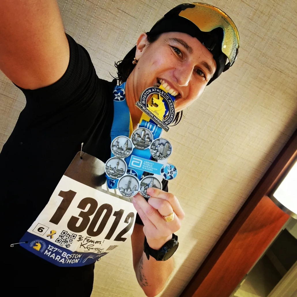 Emilie Mullier, 37 ans, a couru deux fois le circuit des World Marathon Majors.