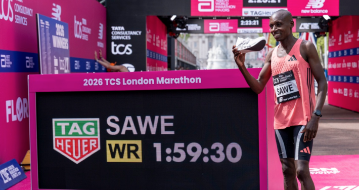 le Kenyan Sabastian Sawe a signé le nouveau record du monde à Londres en 1h59’30