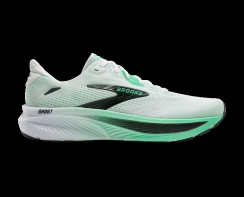 Brooks Ghost 18 modèle homme en blanc et bleu