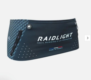 Ceinture Stretch 4, mentionnant Raidlight, de couleur noire.