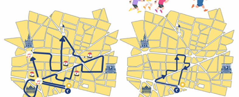 Tracés 1,5 et 5 km du Lions Paris 9 Run.