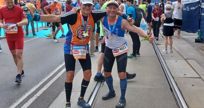 Dominique Laurent a couru 228 marathons, dont une partie avec une paire de Crocs aux pieds.