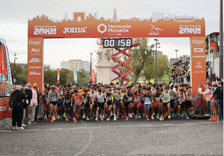 Résultats des 20 km de Paris 2026. Le Kenyan Daniel Tumaka Kosen gagne en 57’11’’, la Française Mekdes Woldu en 1 h 04 min 37 s. 29 131 finishers.